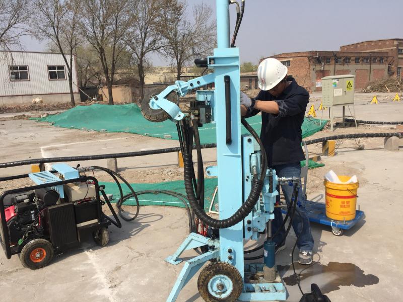 GL50土壤钻机在天津的施工现场